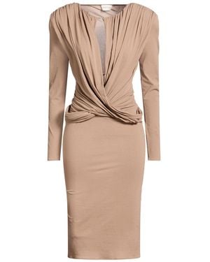 Magda Butrym Sand Midi Dress Silk, Elastane - Natural