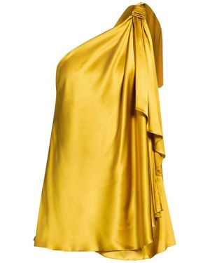 Gianluca Capannolo Top Silk, Elastane - Yellow
