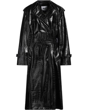MSGM Overcoat & Trench Coat Polyester - Black