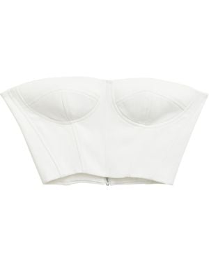 David Koma Top Acetate, Viscose, Elastane - White