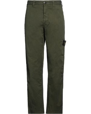 Stone Island Trousers Cotton, Elastane - Green