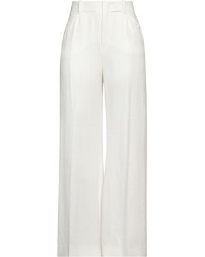 Chloé Ivory Trousers Linen - White