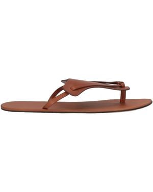 The Row Thong Sandal Leather - Brown