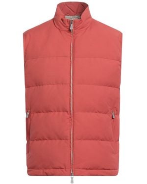 Eleventy Rust Vest Wool, Polyamide - Red