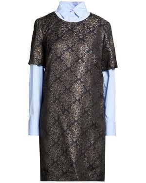 Caliban Mini Dress Polyester, Wool, Cotton - Black