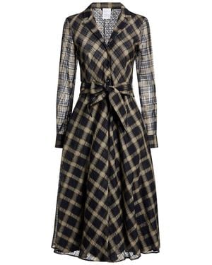 Sara Roka Midnight Midi Dress Cotton, Silk - Black