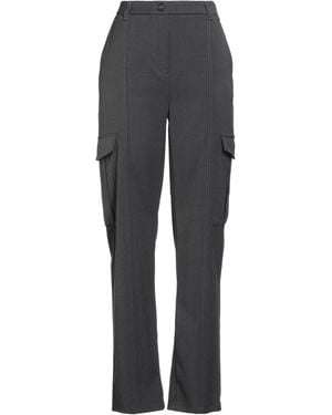 Rebel Queen Trousers Polyester, Viscose, Elastane - Grey