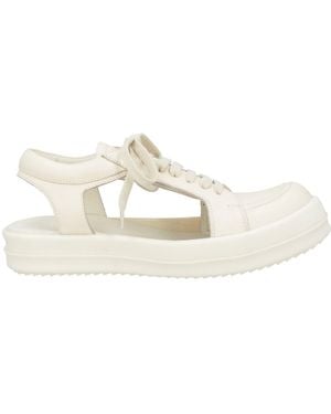 Rick Owens Cream Trainers Leather - White