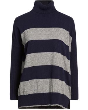 Messagerie Turtleneck Merino Wool, Viscose, Cashmere, Microfiber - Blue