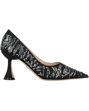 Rodo Pumps Textile Fibers - Black