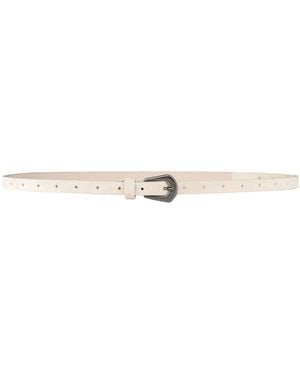 Brunello Cucinelli Ivory Belt Soft Leather - White