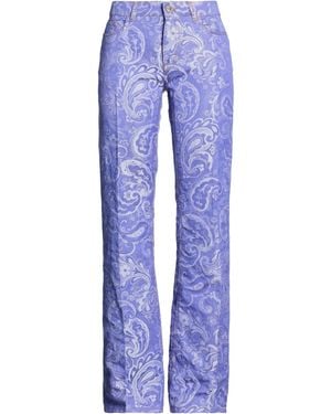 Etro Pants Cotton, Linen - Blue