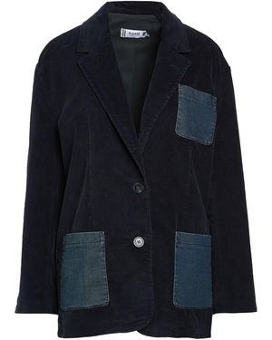 Please Midnight Blazer Cotton, Elastane - Blue
