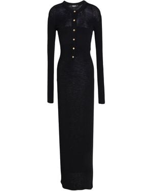 Versace Midi Dress Virgin Wool, Polyamide, Elastane - Black