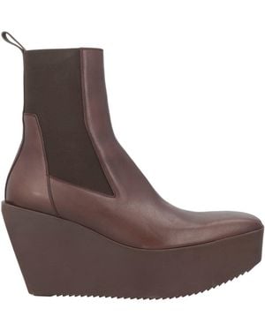 Rick Owens Ankle Boots Leather - Brown