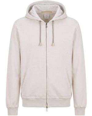 Eleventy Platinum Cream Sweatshirt Cotton, Cashmere, Silk - White