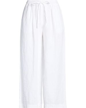 120% Lino Trousers Linen - White