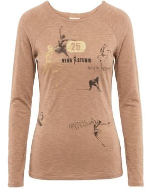 Deha Camel T-Shirt Modal, Cotton - Natural