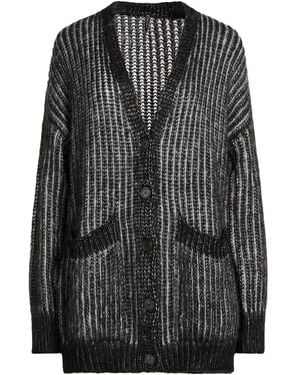 Manila Grace Cardigan Polyester, Acrylic, Wool, Mohair Wool, Polyamide - Black