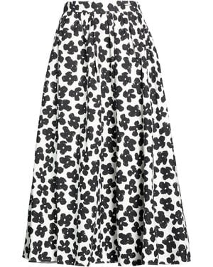 MSGM Midi Skirt Cotton - White