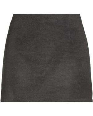 Haveone Charcoal Mini Skirt Polyester, Viscose, Elastic Fibers - Gray