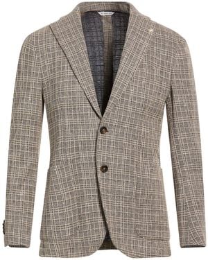 Manuel Ritz Midnight Blazer Cotton, Polyamide, Linen - Grey
