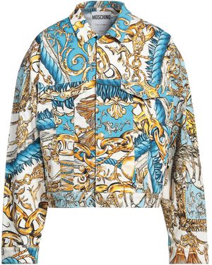 Moschino Couture Ivory Jacket Cotton, Elastane - Blue