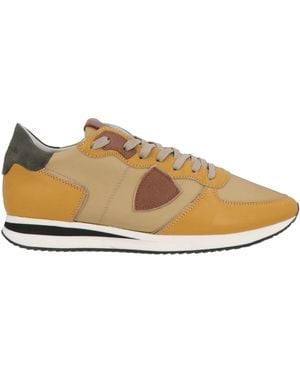 Philippe Model Mustard Sneakers Leather, Textile Fibers - Natural