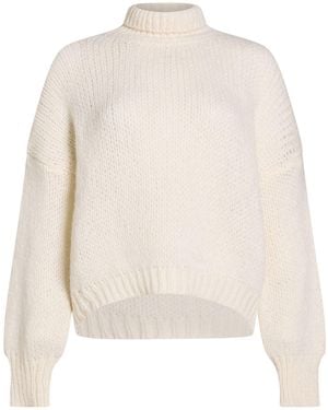 Roberto Collina Turtleneck Baby Alpaca Wool, Polyamide, Wool - White