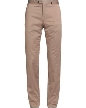 Tagliatore Khaki Trousers Virgin Wool, Cotton, Elastane - Natural