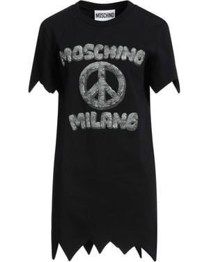 Moschino Couture + The Flintstones Mini Dress Cotton, Elastane - Black