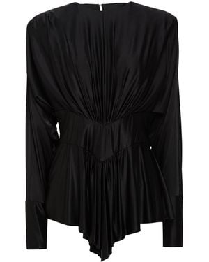 Alexandre Vauthier Top Viscose, Elastane - Black