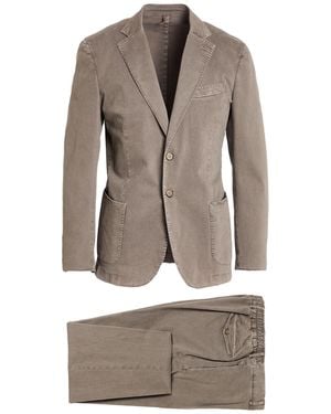 Santaniello Taupe Suit Cotton, Elastane - Gray
