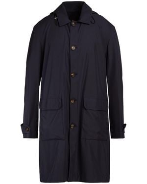 Eleventy Overcoat & Trench Coat Silk - Blue