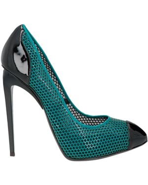 Giuseppe Zanotti Pumps Leather, Textile Fibers - Green