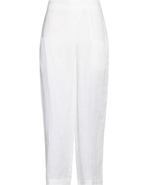 Sarah Pacini Pants Linen - White