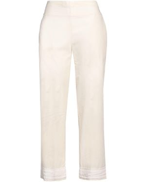ALESSIA SANTI Ivory Trousers Cotton - White