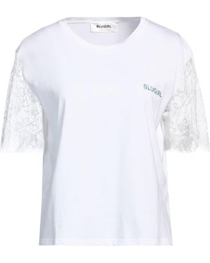 Blugirl Blumarine Embellished Cotton T-Shirt - White