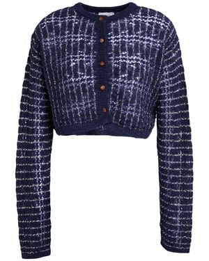 Alysi Crème Midnight Cardigan Alpaca Wool, Merino Wool, Polyamide, Viscose, Metallic Fibre - Blue