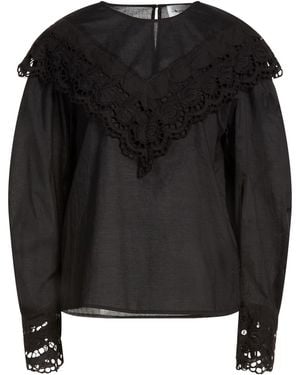 Isabelle Blanche Tops - Black