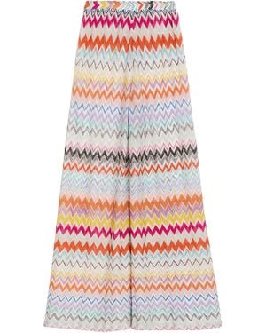 Missoni Trousers Viscose, Polyester, Metallic Fibre - White