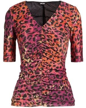 Just Cavalli Top Polyester, Metallic Polyester, Polyamide, Elastane - Red