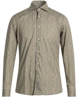 BRANCACCIO Khaki Shirt Cotton, Elastane - Gray