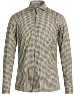 BRANCACCIO Khaki Shirt Cotton, Elastane - Gray