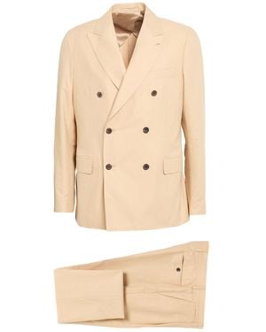 Lardini Sand Suit Cotton, Cashmere - Natural