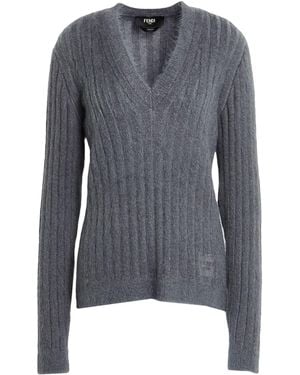 Fendi Sweater Mohair Wool, Wool, Polyamide, Cashmere, Elastane - Blue