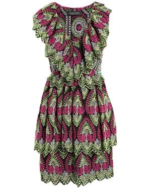 Nora Barth Lime Mini Dress Cotton - Green