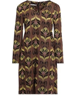 Biancoghiaccio Mini Dress Viscose, Polyester, Polyamide, Metallic Fiber, Elastane - Brown