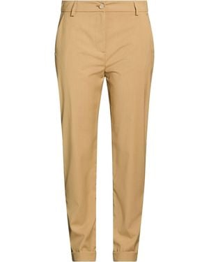Manila Grace Camel Pants Polyester, Viscose, Wool, Elastane - Natural