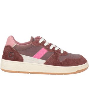 Date Plum Trainers Leather - Pink